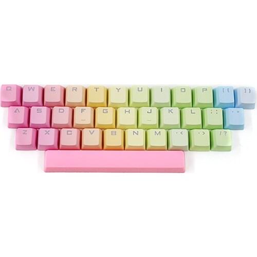35 Keys PBT Colorful Backlight Mechanical Keyboard Keycaps 35pcs English Language Key Caps Switches Keyboard Accessories