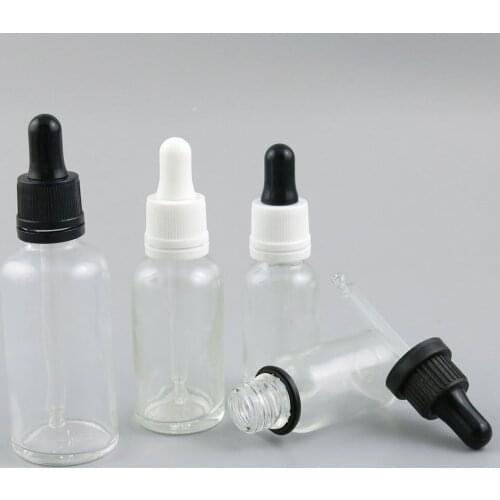 360pcs Wholesale Clear Glass Dropper Bottle Essential Oil Travel Refillable Cosmetic Vial 5ml 10ml 15ml 20ml 30ml 50ml 100ml