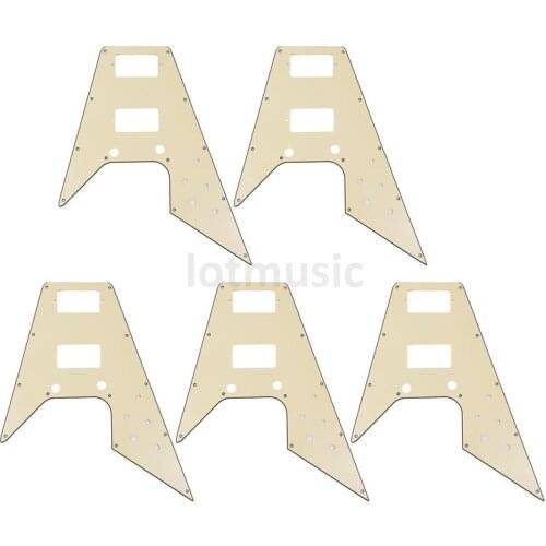 5 Pcs Guitar Pickguard For '67 Reissue Series Electric Guitar Flying V Replacement Cream