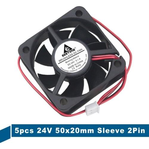 5 Pieces lot Gdstime 50mm x 20mm 5cm 5020s New Case Cooler Fan 24V 2Pin DC For PC Computer Cooling