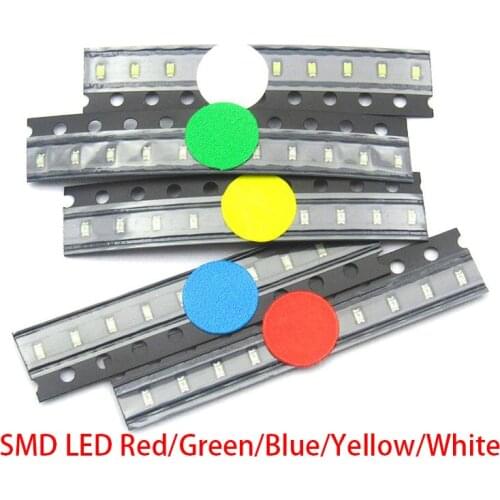 5 Values 100PCS/LOT Super 3528 1210 SMD LED Red/Green/Blue/Yellow/White 20pcs Each LED Diode 3.5*2.8*1.9mm 3528 R/G/B/W/Y