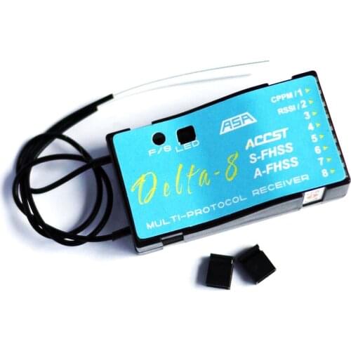 FRSKY Delta-8 2.4Ghz 8-channel receiver supports Futaba 6J 8J 10J 4PL 4PLS Futaba S-FHSS/FHSS Hitec AFHSS compatible