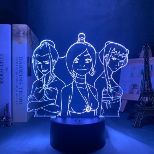 Acrylic Led Night Light Avatar The Last Airbender for Kids Child Bedroom Decor Nightlight Avatar Ty Lee 3d Lamp Gift