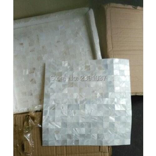 New 1 Box (11sheet) white shell tile shell mosaic tile sea shell natural luster mother of pearl tile backsplash kitchen tile