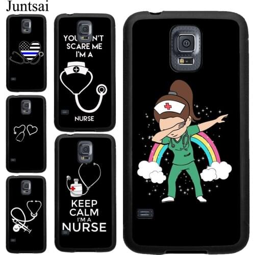 Nurse Stethoscope Heart Nursing Heartbeat Case For Samsung Galaxy A51 A71 A50 A30S A70 A40 Note 10 S8 S9 S10 S20 Ultra Plus S10e