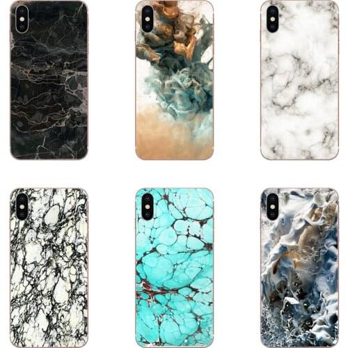 TPU Pattern Case Cover For Sony Xperia Z Z1 Z2 Z3 Z3+ Z4 Compact Z5 Plus M2 M4 XA XA1 XZ Premium Fashion Black Marble Stone