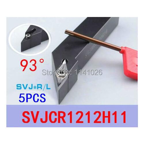 Free Shipping 5PCS SVJCR1212H11 12*12mm Metal Lathe Cutting Tools Lathe Machine CNC External Turning Tool Holder S-Type SVJCR/L