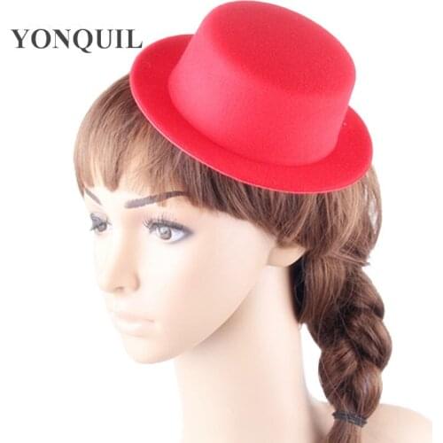 Elegant 6.7"/17CM 14 Color Mini Top Fascinator Hats Party Hats DIY Hair Accesspries Occasion Headwear Cocktail Headpiece MH017