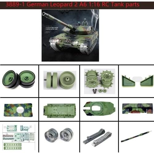 Main Wheel Driving Wheel Metal Track Surface Bottom Turret Inducer 3889-1 RC Battle Tank Parts For 1/16 German Leopard 2 A6
