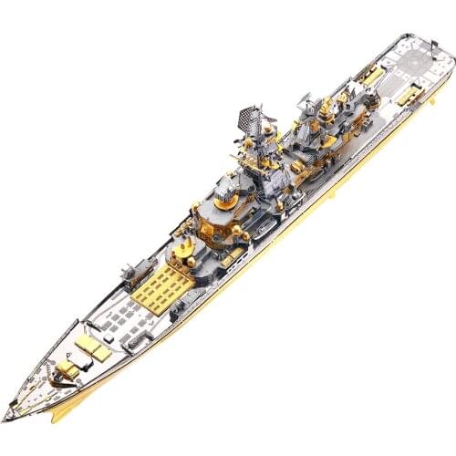 2018 Piececool boat models 3D Metal Nano Puzzle RUSSIAN BATTLECRUISER PYOTR VELIKIY Kits DIY 3D Laser Cutting Models Jigsaw Toys