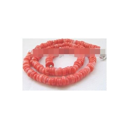 Beautiful 18" 8mm pink coral necklace - clasp