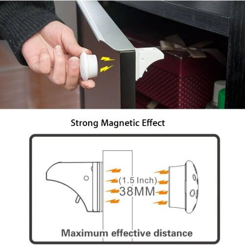 Child Safety Magnetic Cabinet Lock 4-12 locks+1-3key Kids Security Children Protections Baby Safety Cabinet Drawer Door Lock