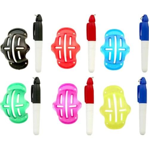 Golf Ball Line Marker Liner Template Multi-Template and 6 Pieces Golf Ball Marker Pen Outdoor Sports Golf Training Accessories