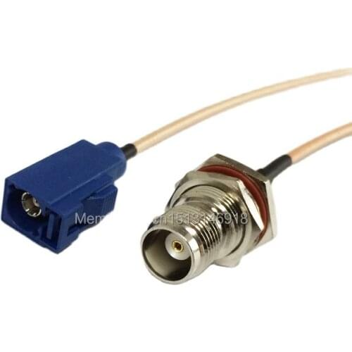 New TNC Female bulkhead Switch FAKRA C female Connector RG316 cable Wholesale Fast Ship 15CM 6" Adapter