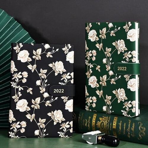 Planner 2022 Agenda Stationery Notebook Organizer A5 Bullet Notepad Flower Diary Office Sketchbook Weekly Note Book Calendar Pad