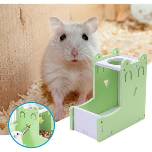 Hamster Water Drinking Bottle Holder Small Pet Water Feeding Drinking Basin Bracket Animal Hideout Nest Toy Hamster Accessories