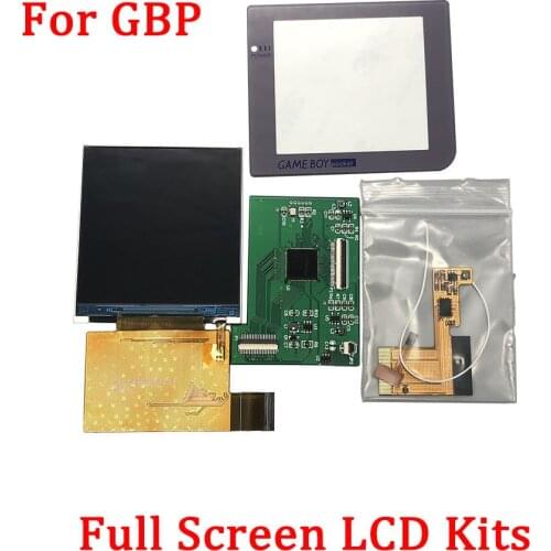 Full Screen LCD High Light Backlight Kits for GBP with Original Size Screen lens high birightness LCD kits for GameBoy Pocket