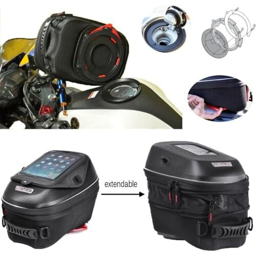 Motorcycle Expandable Magnet and Tanklock Tank Bag Racing Backpack for Benelli BN600/899 K / Tre 1130 K