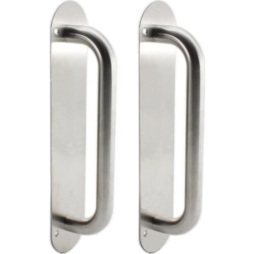 Stainless Steel Sliding Barn Door Handle Pulls,Heavy Duty Gate Handle Front/Screen Door Handle Kit for Furniture Screws Included