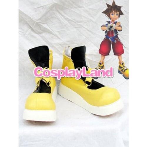 Customize Boots Kingdom Hearts Sora Cosplay Shoes Custom Any Size Anime Party Boots Costume