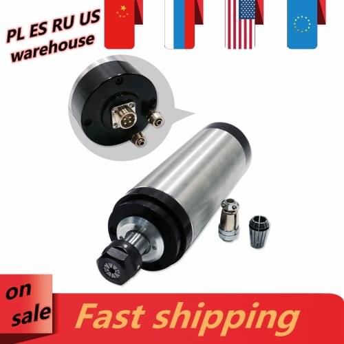 EU warehouse 1500w 1.5kw ER11 2200W 2.2KW ER20 water cooling spindle motor 80mm diameter 3 phase input CNC milling spindle