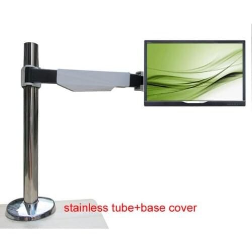 DL-S901 10-27" Steel single arm lcd tv table mount tilt 360 rotate monitor desktop stand vesa 75 100 full motion bracket