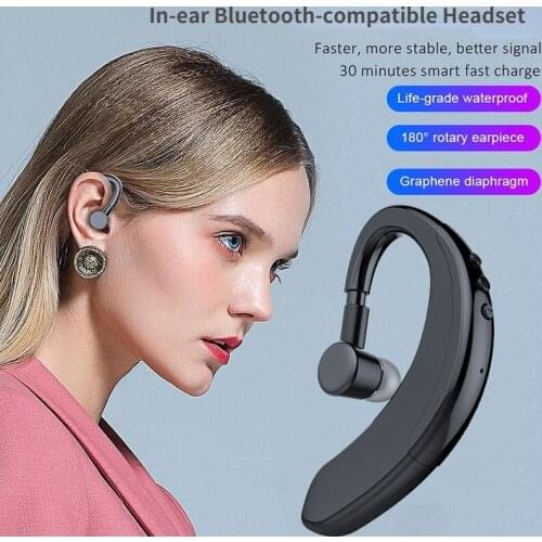 Y10 TWS Bluetooth 5.0 Wireless Earphones Stereo Ear Hook Sports Headphones Business Driving Handsfree With Microphone Headset