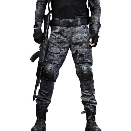 Military Tactical Hiking Hunting Pants Multi-Pocket Mens Tactico Pant With Knee Pads SWAT Army Pantalones Hombre Combat Clothing