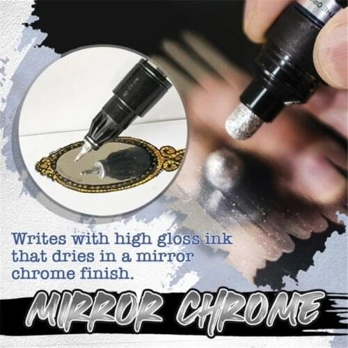 Liquid Mirror Chrome Marker with 0.7/1/3mm Nib Mirror Reflection Sign Pen Soomth Writing Dropship Paint By Number Pens & Brushe