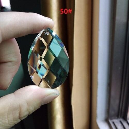 10pcs/lot 50# machine grinding clear K9 Optical net Crystal Prism Ornament Suncatcher Glass Beads For Chandelier crystal