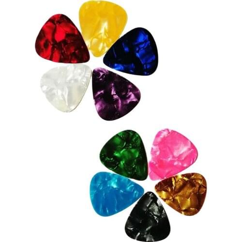 1000pcs Durable Assorted Colors Celluloid Guitar Picks Music Bass Guitar 0.46mm/0.71mm/0.96mm/1.2mm/1.5mm