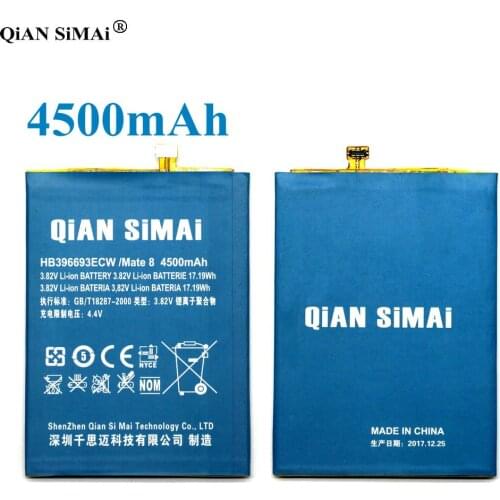 High Quality HB396693ECW 4500mAh Battery For Huawei Mate 8 NXT-AL10 NXT-TL00 NXT-CL00 NXT-DL00 mate8 +Tracking Code