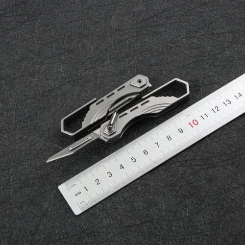 DICORIA SM-01 Multifunctional Scalpel Keychain Pocket Mini Titanium Alloy Folding Knife Portable EDC Tools