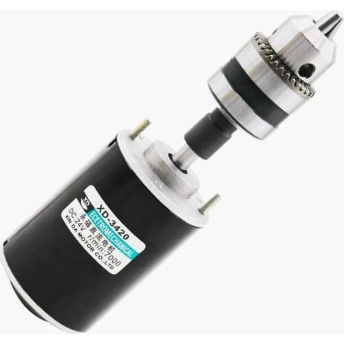 12 v24v dc speed regulating motor and motor drill chuck B12 of a complete set of cutting table saw one motor