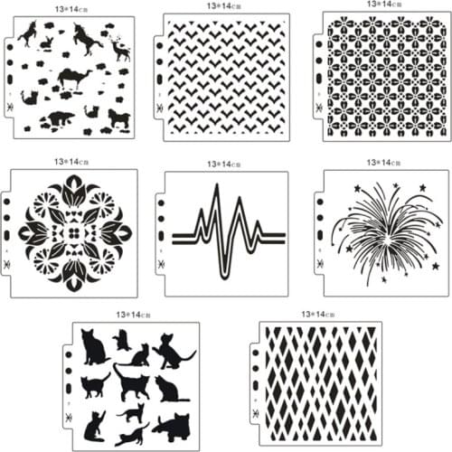 Unicorn Flower Stencil DIY Wall Layering Painting Template Decor Scrapbooking Embossing Album Supplies Reusable