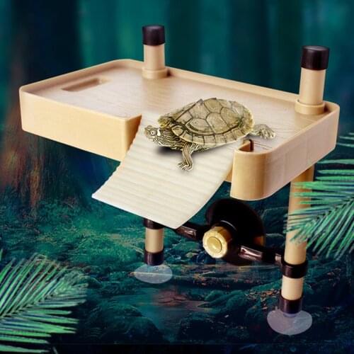 Reptile Turtle Pier Platform With Ramp Ladder Tortoise Floating Climbing Drying Basking Terrace Decoration Pet Supplies