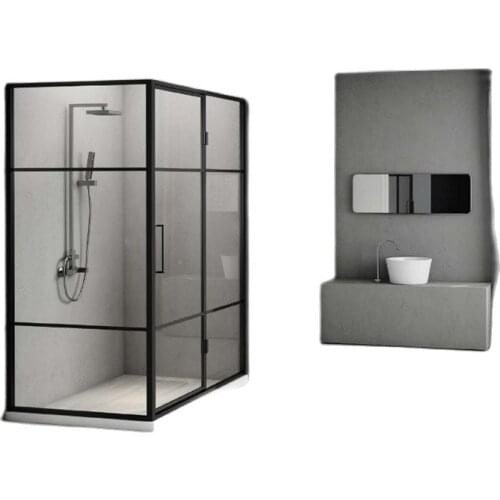 Customized shower room, domestic shower room, partition glass door, bathroom, dry and wet separation bath screen