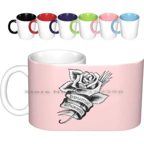 Nothingness Ceramic Mugs Coffee Cups Milk Tea Mug Richey Edwards Tattoo Manics Manic Street Preachers Motorcycle Emptiness