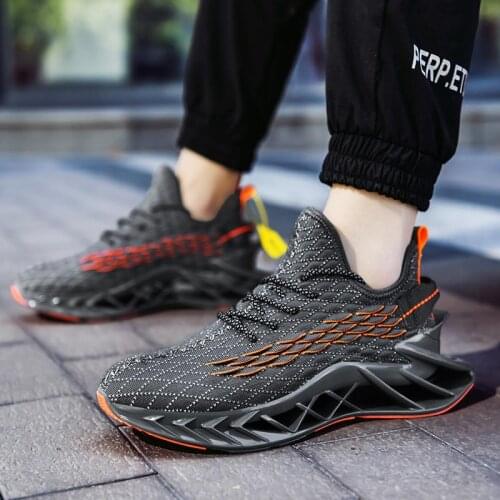 Large Size Outdoor Cushion Running Shoes Men Sneakers Man Sport Shoes Mens Summer Sports Shoes Male Gray Scarpe Uomo GMD-0600