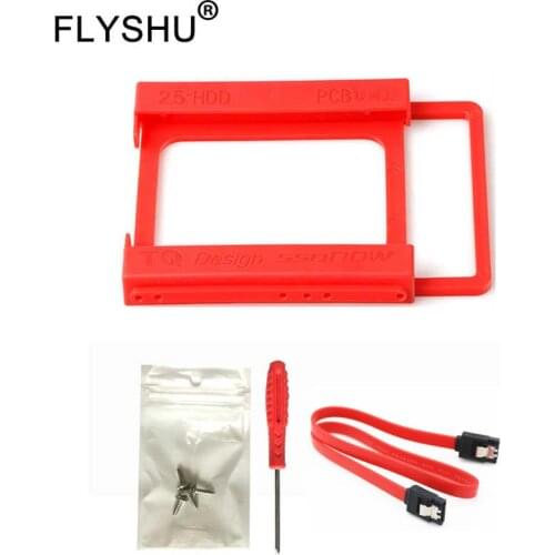 Hard Disk Stand 2.5 to 3.5 Inch Plastics Hard Disk Drive Mounting Bracket Adapter Sata3.0 cable Gift For Notebook PC SSD Holder