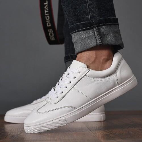 Mens Casual Shoes Trend Wild Fashion Mens Shoes Cow Genuine Leather Shoes Men Leather Shoes Men Fashion Sneakers
