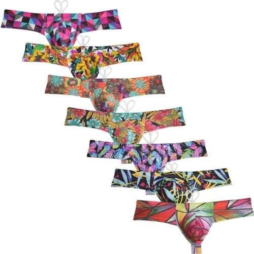 Mens Swimwear Skimpy Boxers Surf Board Underwear Sexy Brazilian Micro Bikini Cheeky Swim Trunks 1/3 Rear