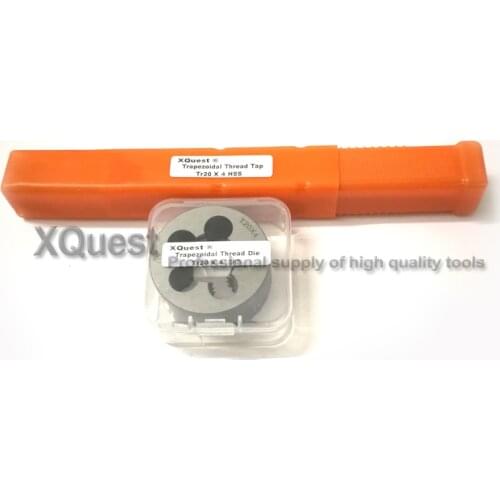 2PCS Metric Trapezoidal thread tap Die set TR20 TR20X3 TR20X4 Left hand trapezoid screw taps and dies sets T20 T20X3 T20X4