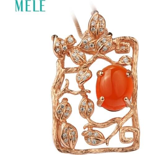 Natual red agate and yellow prehnite 925 silver pendant ,oval cut 8mm*10mm gemstone jwewlry big square shape for party