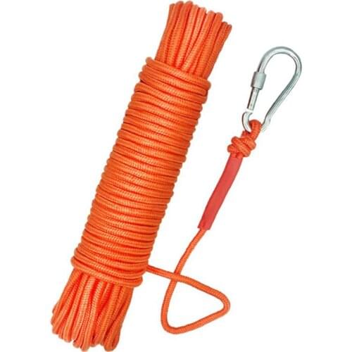 New Fishing Magnet Rope 10 Meters Nylon Rope Braided Rope Heavy Rope With Safe Lock Diameter 6mm Safe And Durable