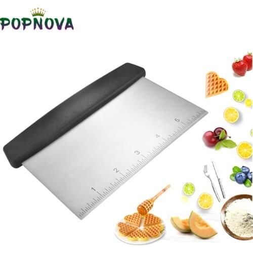 Stainless Steel Metal Griddle Scraper Chopper - Great As Dough Cutter for Bread and Pizza Dough Baking Supplies Tools