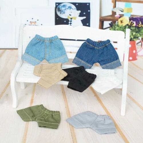 Ob11 baby dress curled casual jeans short pants 1/12 bjd baby dress round Molly P9 GSC doll clothes