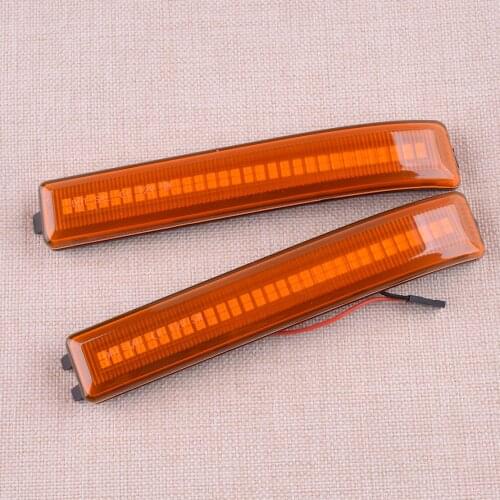 Pair Sequential LED Orange Lens Side Mirror Signal Marker Light 9L3Z-17E748-AA 9L3Z-17E749-AA Fit For Ford F-150 Lincoln Mark LT