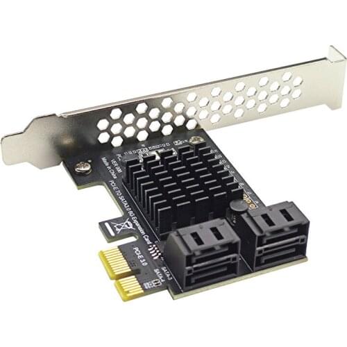PCIE To SATA Card PCI-E Adapter PCI Express 1X To SATA3.0 Converter 4-Port SATA III 6G Expansion Controller Card Adapter IPFS