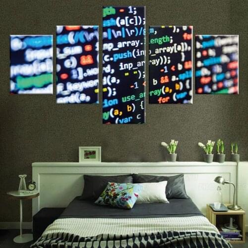 Posters and Prints Computer Programming Code Funny Science Technology Hot Art Poster Canvas Painting Home Decor with frame